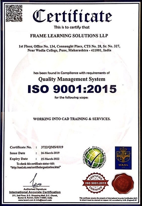 ISO certified cad training centre